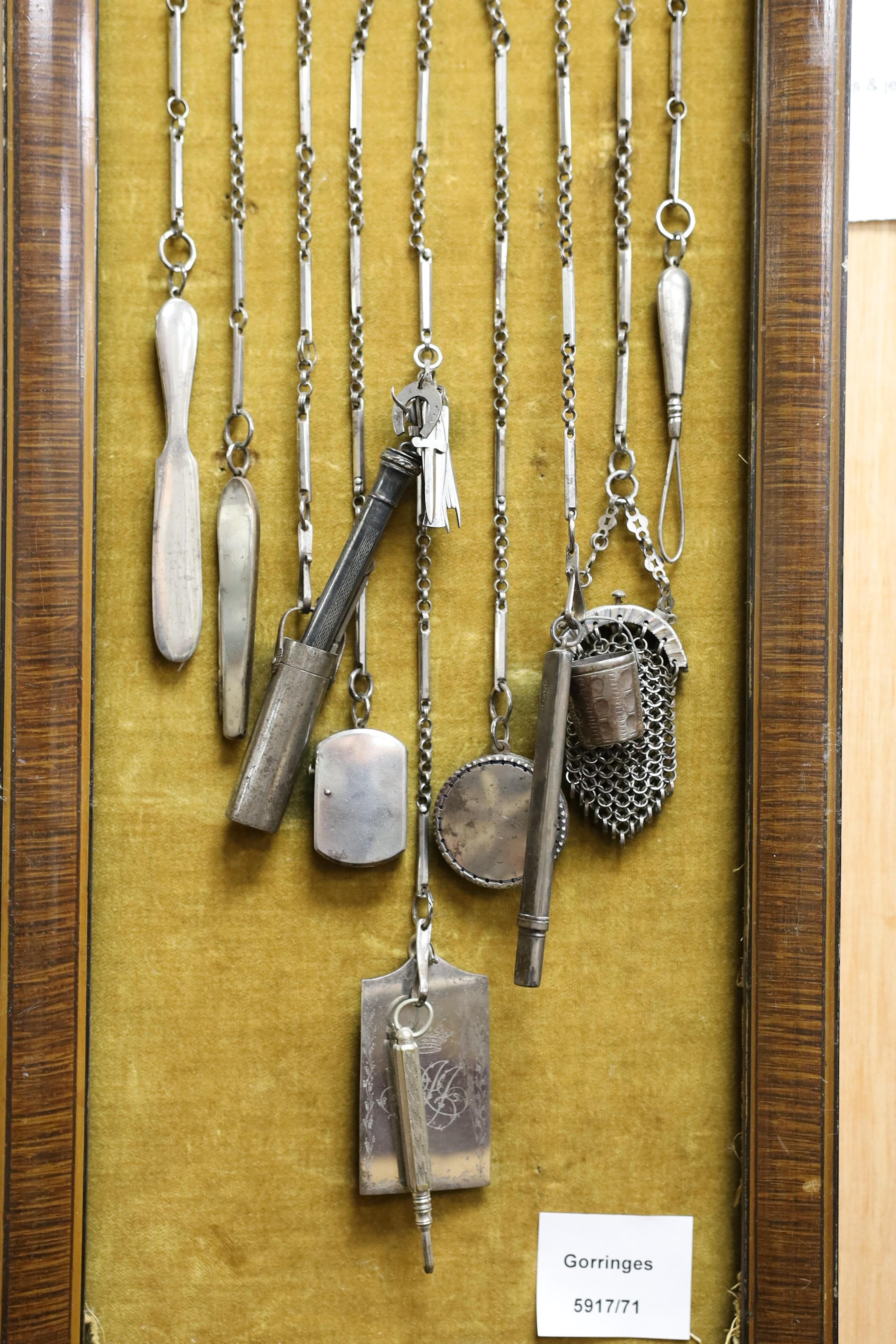 A wall mounted presentation chatelaine